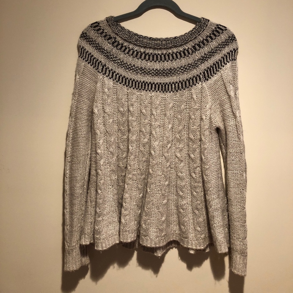 Cable sweater